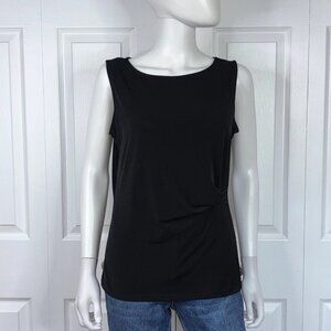 JONES NY women's medium Black sleeveless top in comfortable stretch fabric